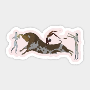 Bull Leaping Sticker